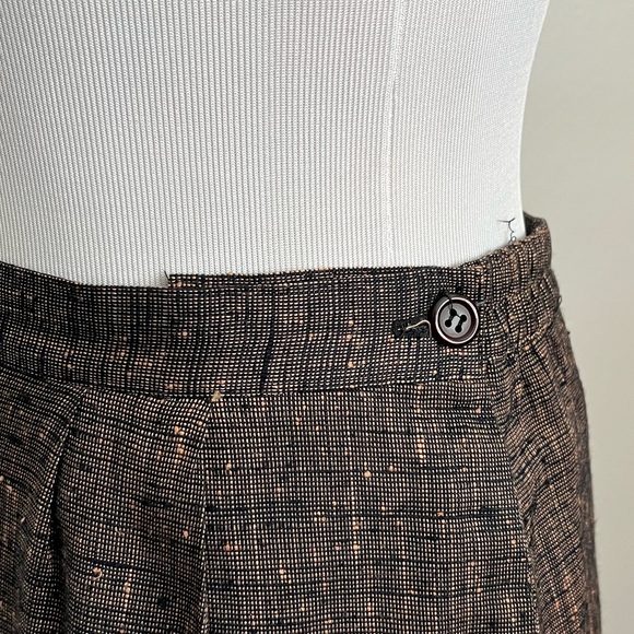 80s Bouclé Brown Skirt - Picture 3 of 6